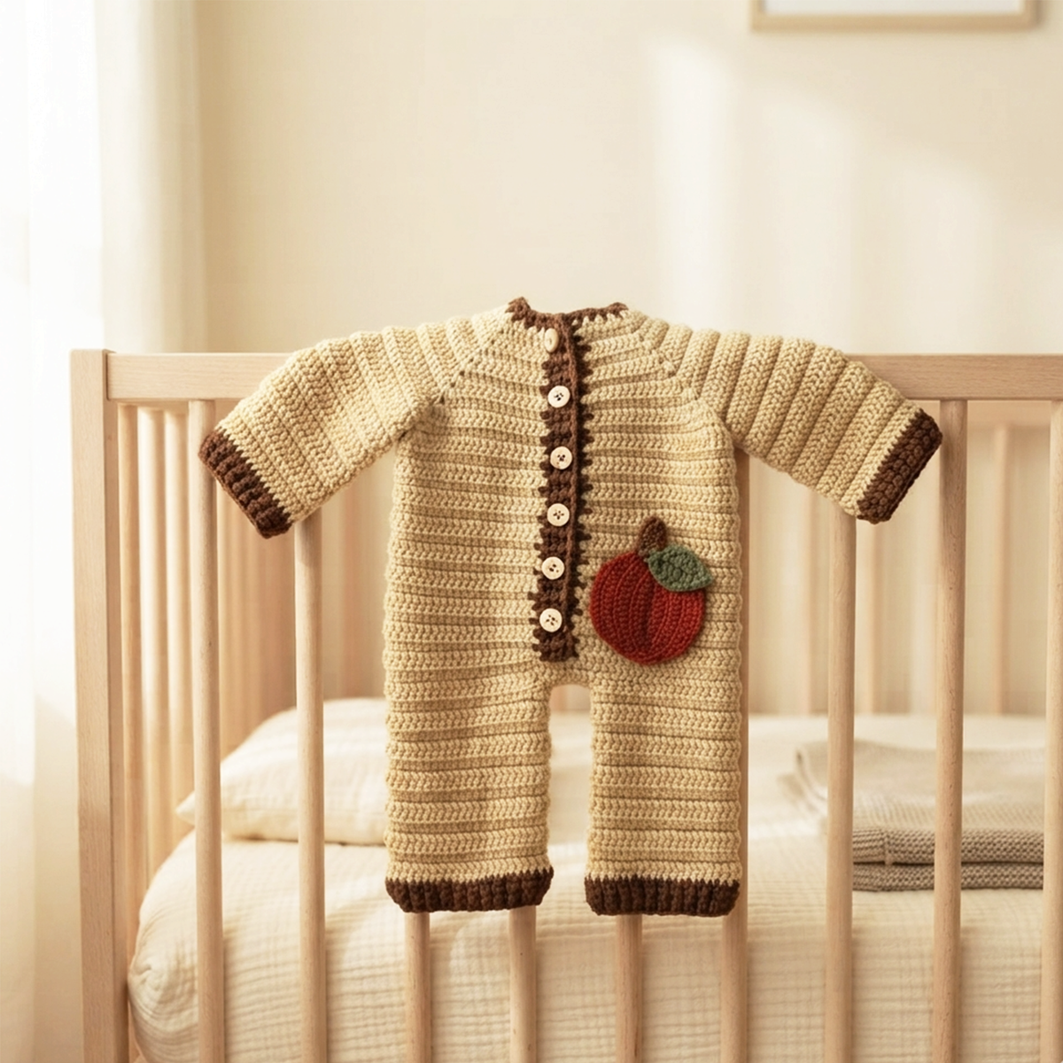 Baby Pumpkin Romper Crochet Pattern PDF - 3 sizes