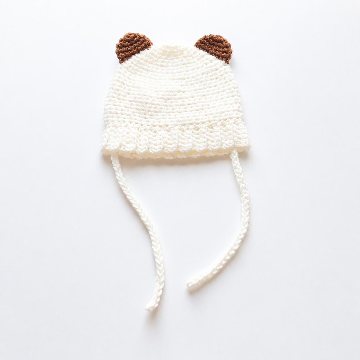 Teddy Bear Baby Bonnet Crochet Pattern