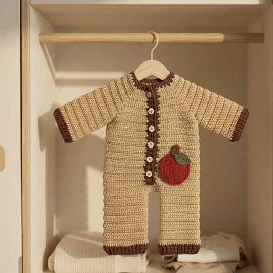 Baby Pumpkin Romper Crochet Pattern PDF - 3 sizes