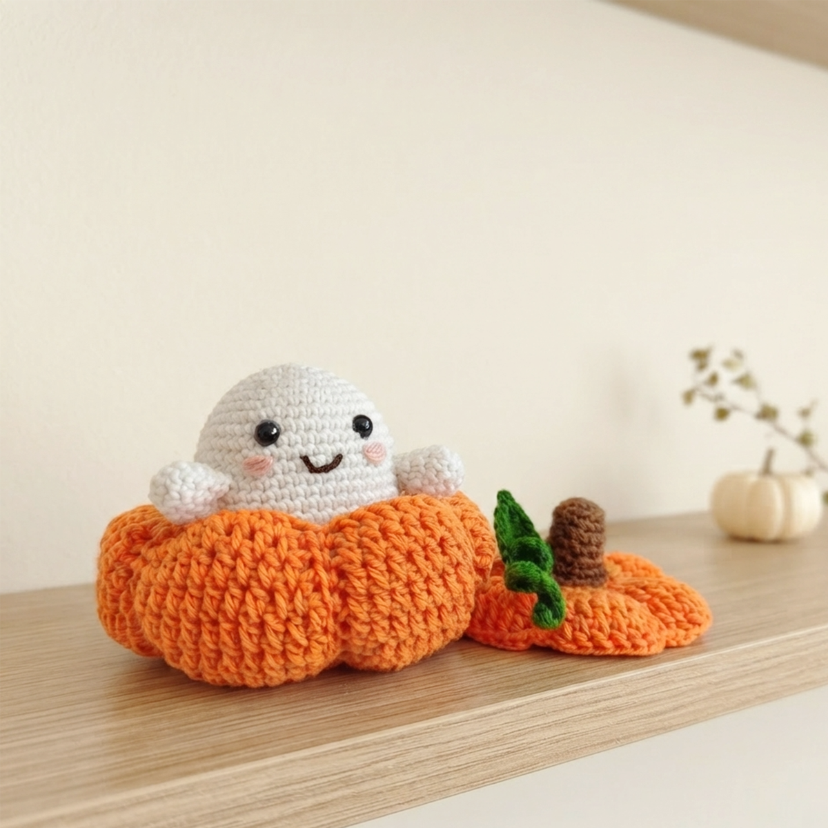 Boo the Ghost & Pumpkin 2-in-1 Amigurumi Crochet Pattern