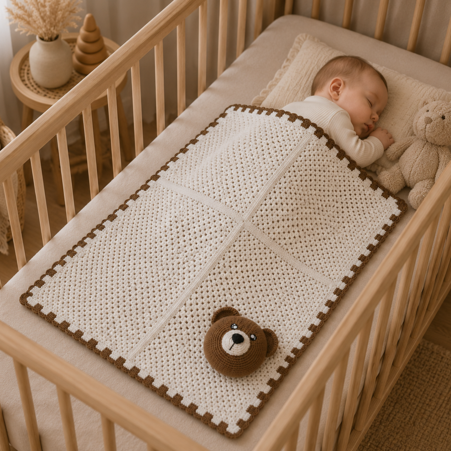 Snuggle Bear Blanket Crochet Pattern
