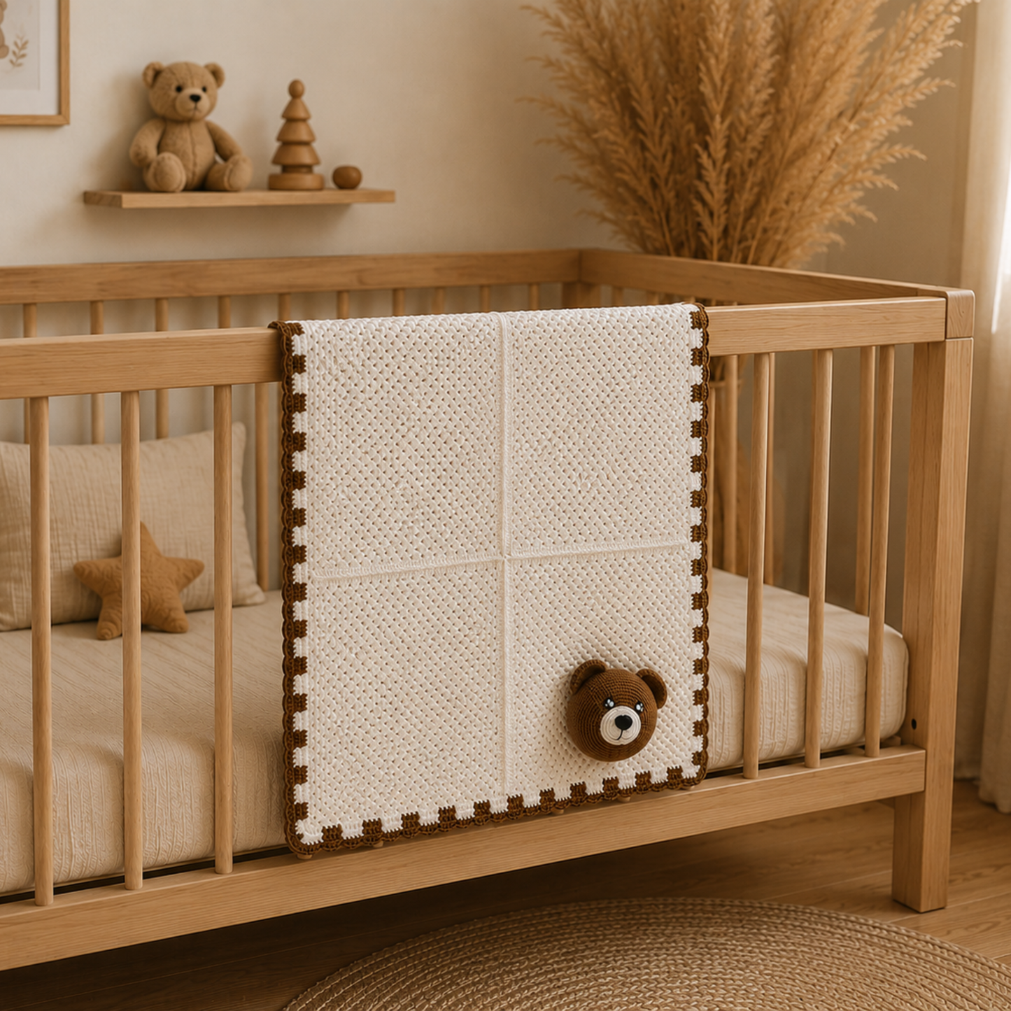 Snuggle Bear Blanket Crochet Pattern
