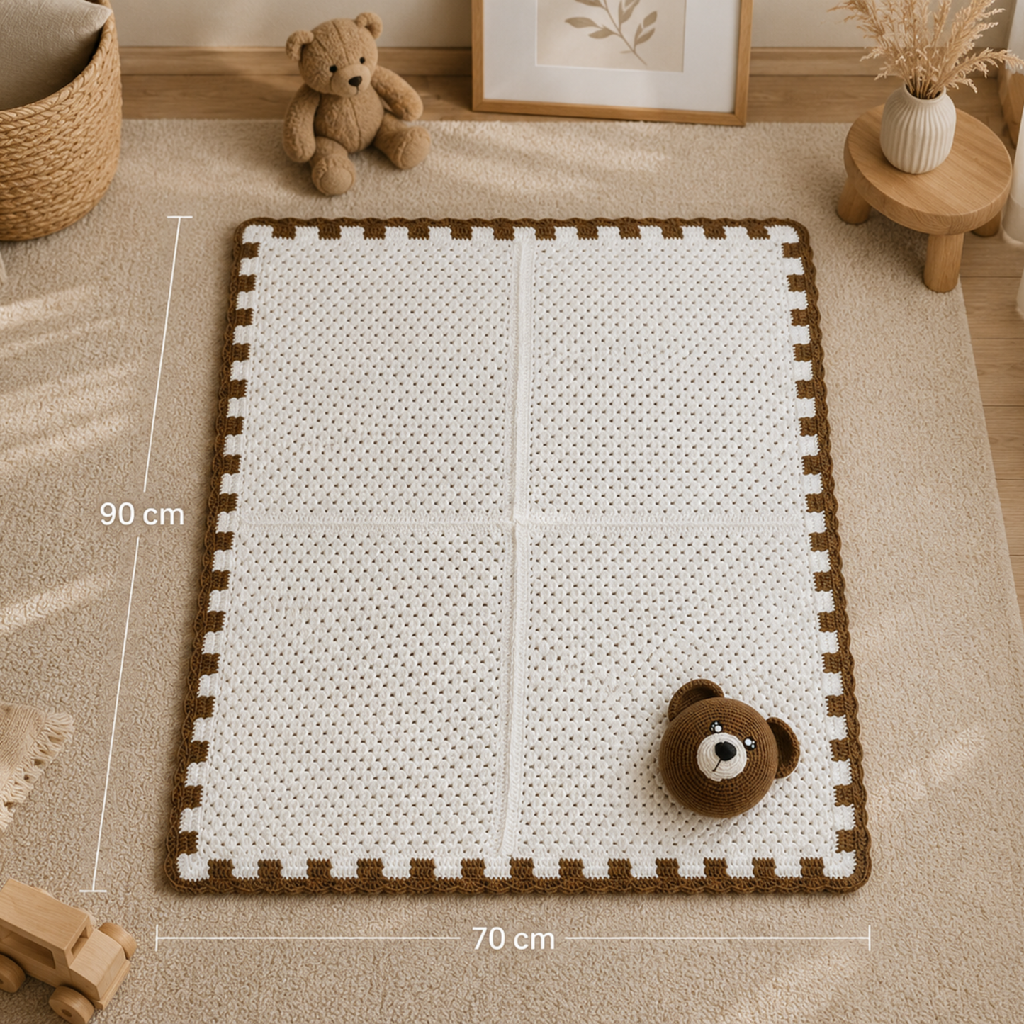 Snuggle Bear Blanket Crochet Pattern