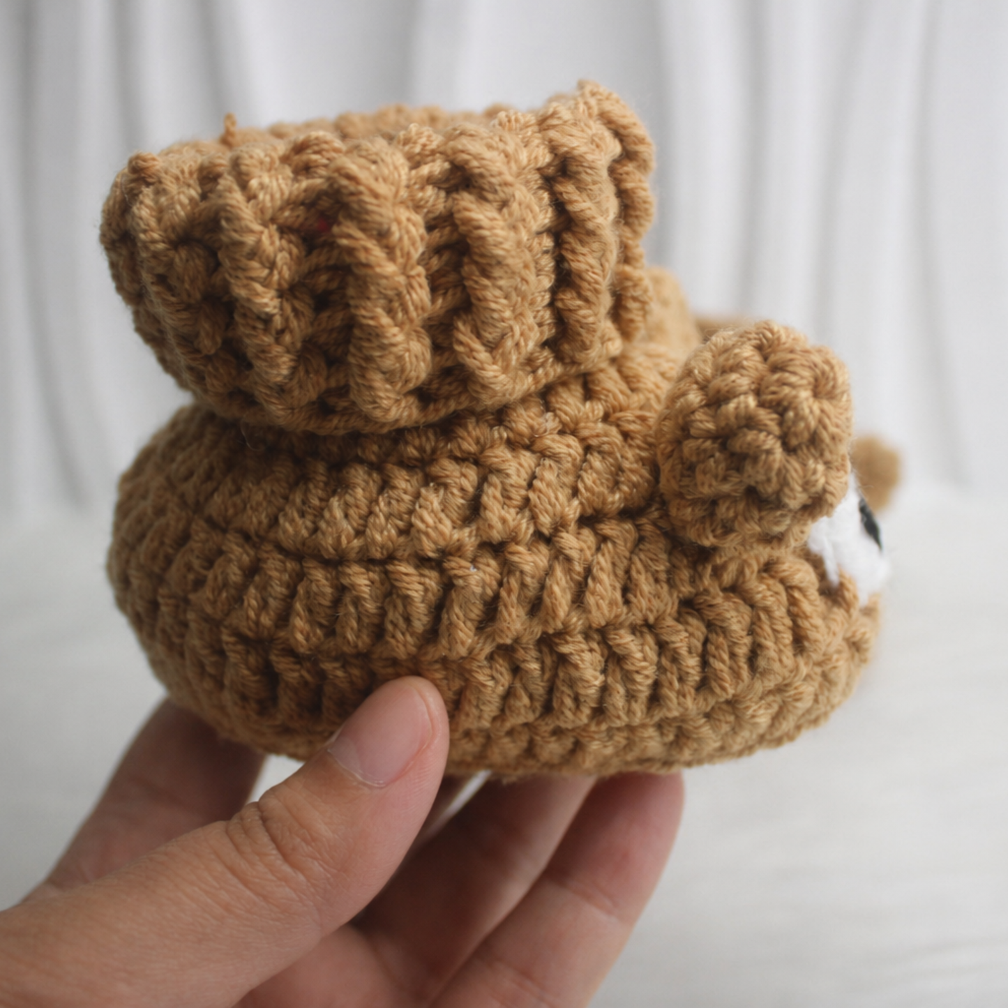 Baby Teddy Bear Booties Crochet Pattern