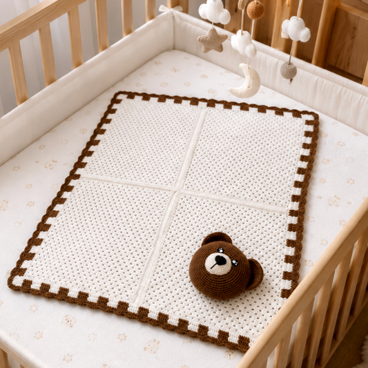 Snuggle Bear Blanket Crochet Pattern