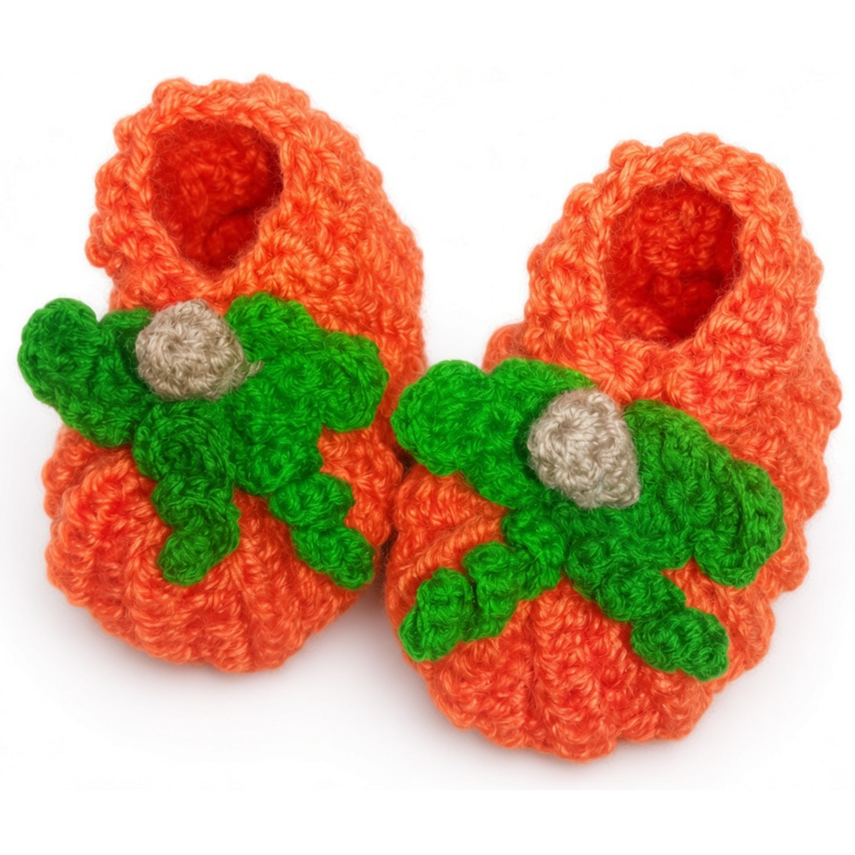 Pumpkin Baby Booties Crochet Pattern PDF – 3 Sizes