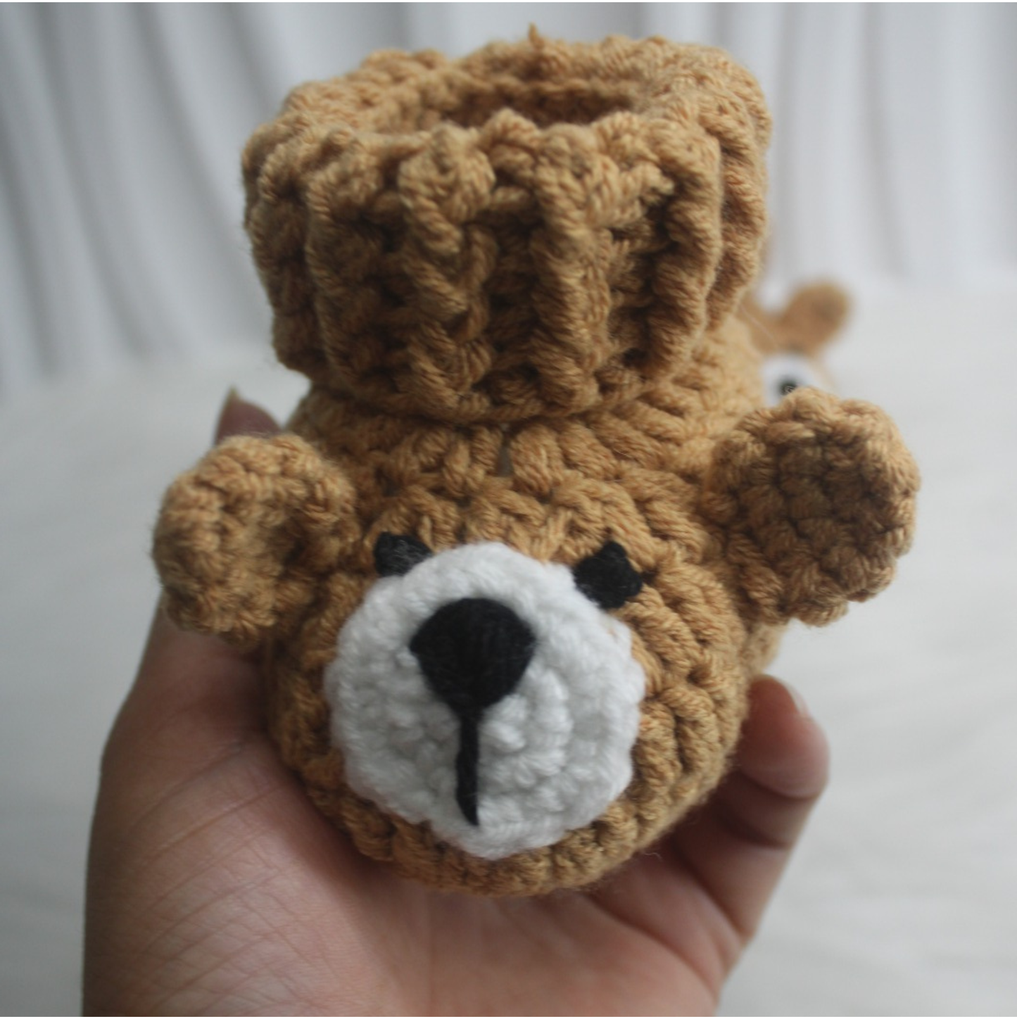 Baby Teddy Bear Booties Crochet Pattern