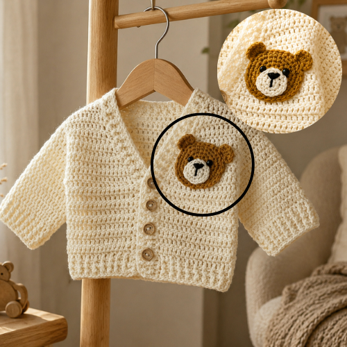 FREE  Adorable Teddy Bear Appliqué Crochet Pattern