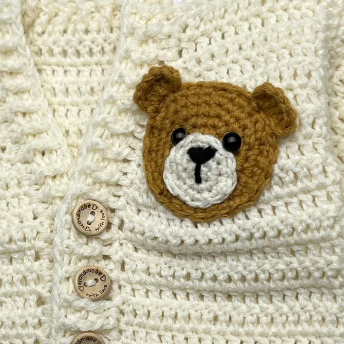 FREE  Adorable Teddy Bear Appliqué Crochet Pattern